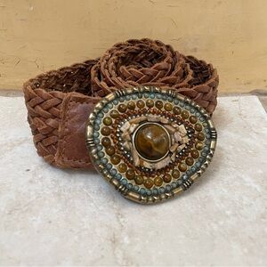 Jessica Simpson Braided Leather Belt